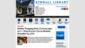 What Kimballlibrary.com website looked like in 2019 (4 years ago)