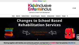 What Kidsinclusive.ca website looked like in 2019 (4 years ago)