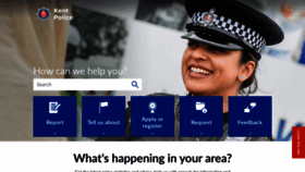 What Kent.police.uk website looked like in 2019 (4 years ago)