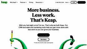 What Keap.com website looked like in 2019 (4 years ago)