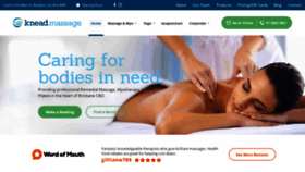 What Kneadworkmassage.com website looked like in 2020 (4 years ago)