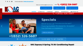 What Kacexpress.com website looked like in 2020 (4 years ago)
