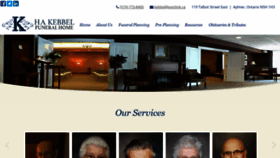 What Kebbelfuneralhome.com website looked like in 2020 (4 years ago)