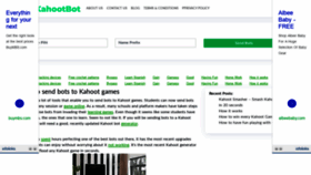 What Kahootbot.org website looked like in 2020 (4 years ago)