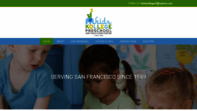 What Kidskollegesf.com website looked like in 2020 (4 years ago)