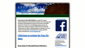 What Keepsantafebeautiful.org website looked like in 2020 (4 years ago)