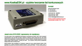 What Kostkaesk.pl website looked like in 2020 (4 years ago)
