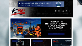 What K106fm.com website looked like in 2020 (4 years ago)