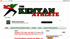 What Kenyanathlete.com website looked like in 2020 (4 years ago)
