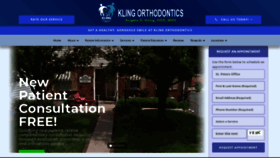 What Klingorthodontics.com website looked like in 2020 (4 years ago)