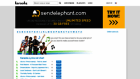 What Karaoke-lyrics.net website looked like in 2020 (6 years ago)