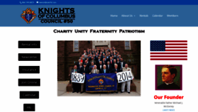 What Kofc50.com website looked like in 2020 (4 years ago)