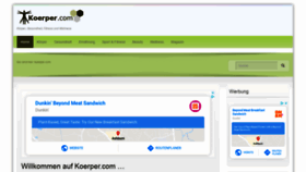 What Koerper.com website looked like in 2020 (4 years ago)