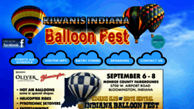 What Kiwanisindianaballoonfest.com website looked like in 2020 (4 years ago)