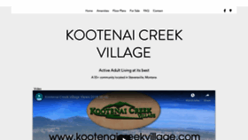 What Kootenaicreekvillage.com website looked like in 2020 (4 years ago)