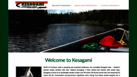 What Kesagami.com website looked like in 2020 (4 years ago)