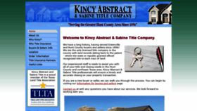 What Kincy-sabine.com website looked like in 2020 (4 years ago)
