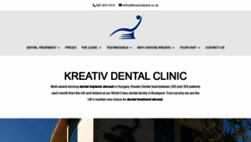 What Kreativdental.co.uk website looked like in 2020 (4 years ago)