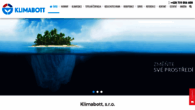 What Klimabott.cz website looked like in 2020 (4 years ago)