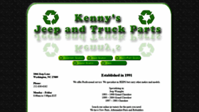 What Kennysusedjeepandtruckparts.com website looked like in 2020 (4 years ago)