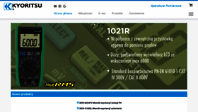 What Kyoritsu.pl website looked like in 2020 (4 years ago)