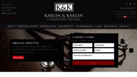 What Karlaw.com website looked like in 2020 (4 years ago)