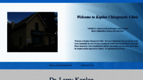 What Kaplanchiropracticclinic.com website looked like in 2020 (4 years ago)