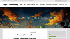 What Kingskids-academy.com website looked like in 2020 (4 years ago)