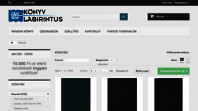 What Konyvlabirintus.hu website looked like in 2020 (4 years ago)