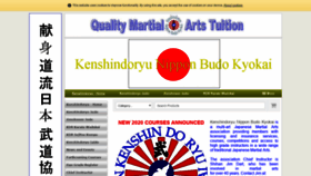 What Kenshindoryu.co.uk website looked like in 2020 (4 years ago)