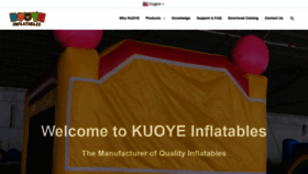 What Kuoyeinflatables.com website looked like in 2020 (4 years ago)