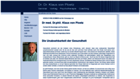 What Klausvonploetz.de website looked like in 2020 (4 years ago)