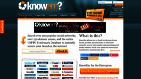 What Knowem.com website looked like in 2020 (4 years ago)