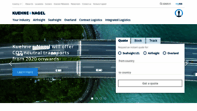What Kuehne-nagel.com website looked like in 2020 (5 years ago)