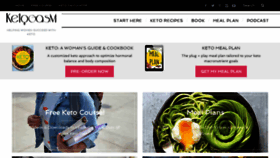 What Ketogasm.com website looked like in 2020 (5 years ago)