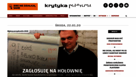 What Krytykapolityczna.pl website looked like in 2020 (4 years ago)