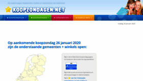 What Koopzondagen.net website looked like in 2020 (4 years ago)