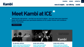 What Kambi.com website looked like in 2020 (4 years ago)
