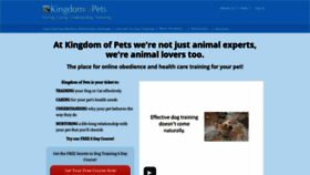 What Kingdomofpets.com website looked like in 2020 (4 years ago)