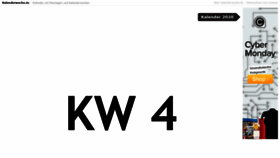 What Kalenderwoche.de website looked like in 2020 (4 years ago)