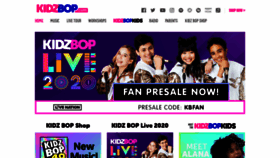 What Kidzbop.com website looked like in 2020 (4 years ago)