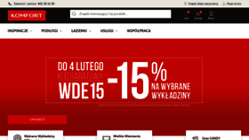 What Komfort.pl website looked like in 2020 (4 years ago)
