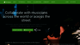 What Kompoz.com website looked like in 2020 (4 years ago)