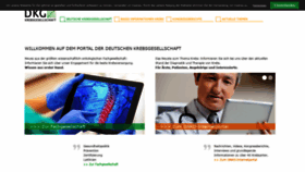 What Krebsgesellschaft.de website looked like in 2020 (4 years ago)