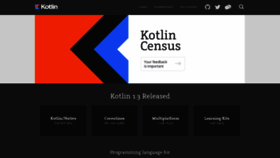 What Kotlinlang.org website looked like in 2020 (4 years ago)