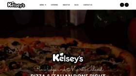 What Kelseyspizzeria.com website looked like in 2020 (4 years ago)