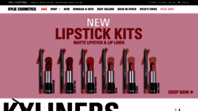 What Kyliecosmetics.com website looked like in 2020 (4 years ago)
