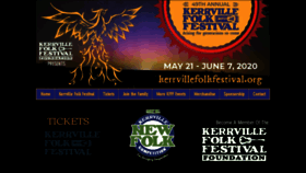 What Kerrvillefolkfestival.org website looked like in 2020 (4 years ago)