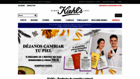 What Kiehls.es website looked like in 2020 (4 years ago)