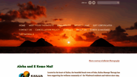 What Kailuamassagetherapy.com website looked like in 2020 (4 years ago)